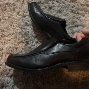 Robert David Leather Mens Black Slip On Dress Shoes Size 7 Wide